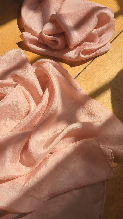 May Musings: Dyeing Play Silks in Avocado Scraps