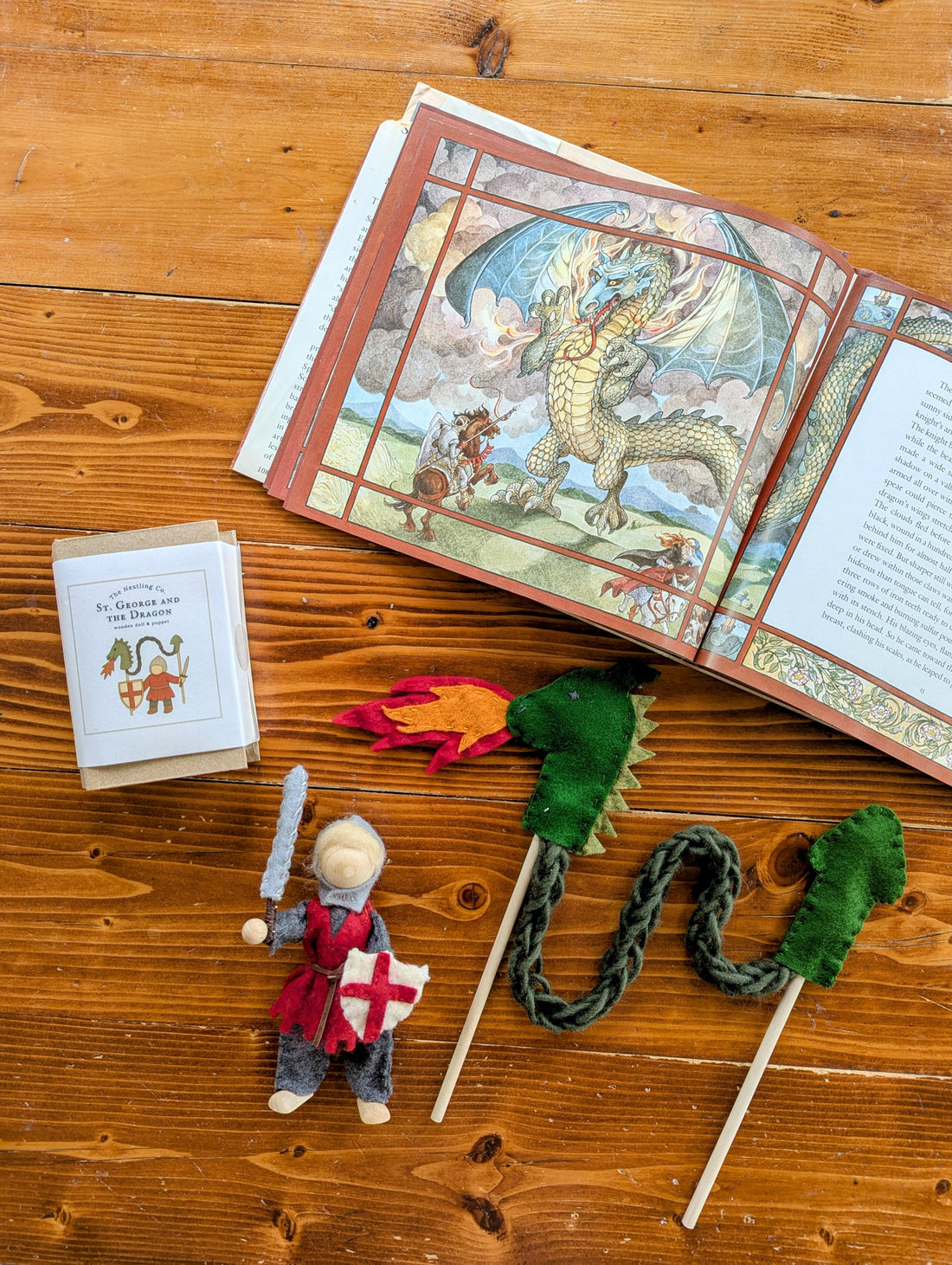June Musings: Make Your Own St. George and the Dragon Doll & Puppet