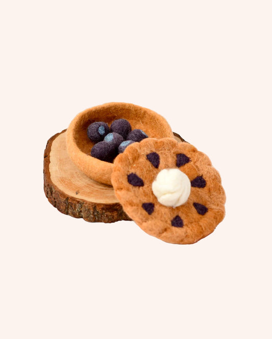 Felt Blueberry Pie Play Food Set