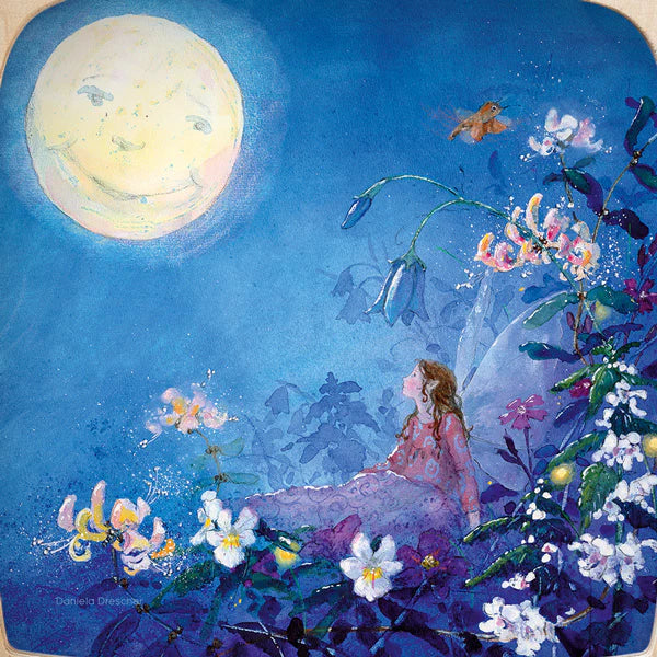 Little Fairy Can't Sleep silhouette - Moon