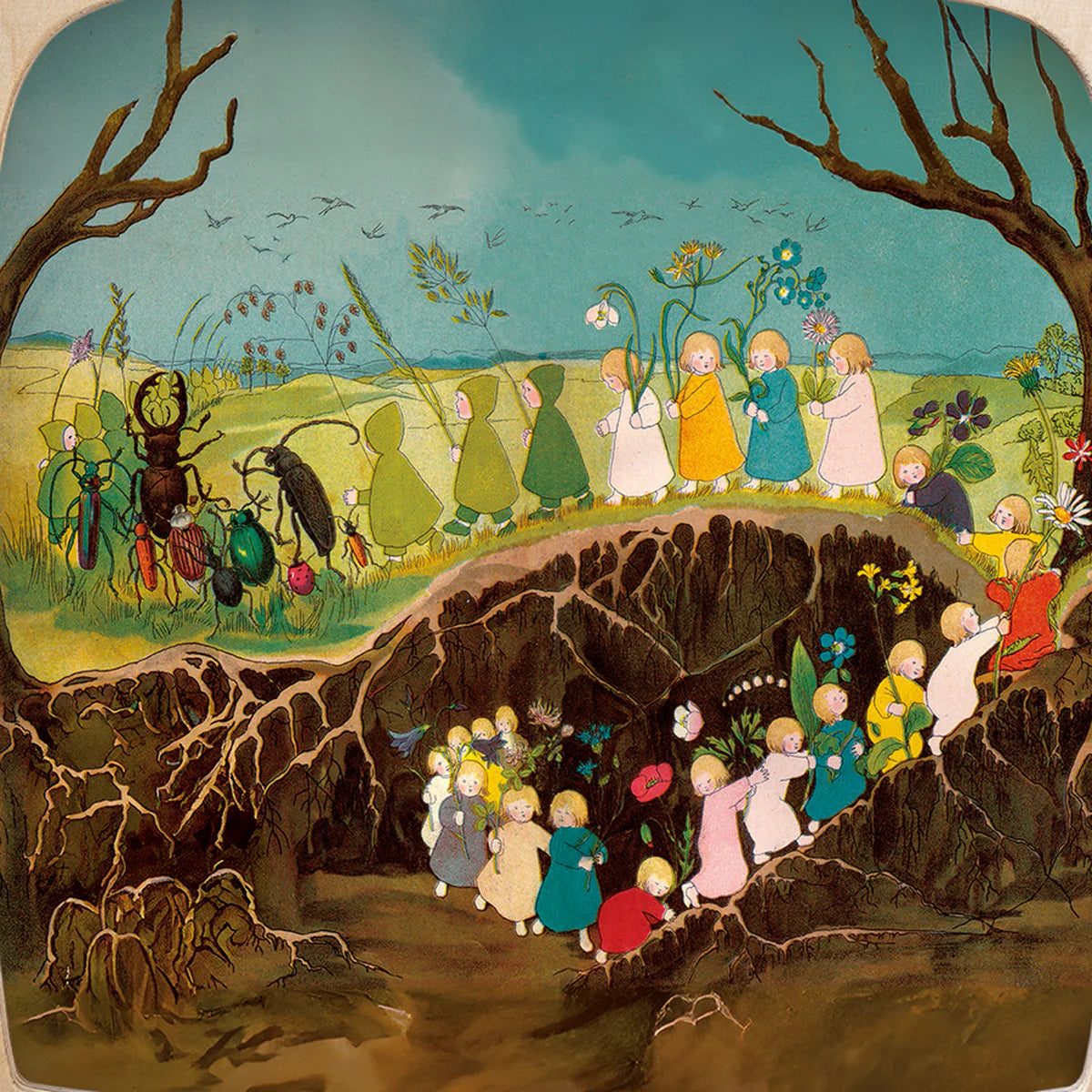 The Story of the Root Children silhouette - Spring