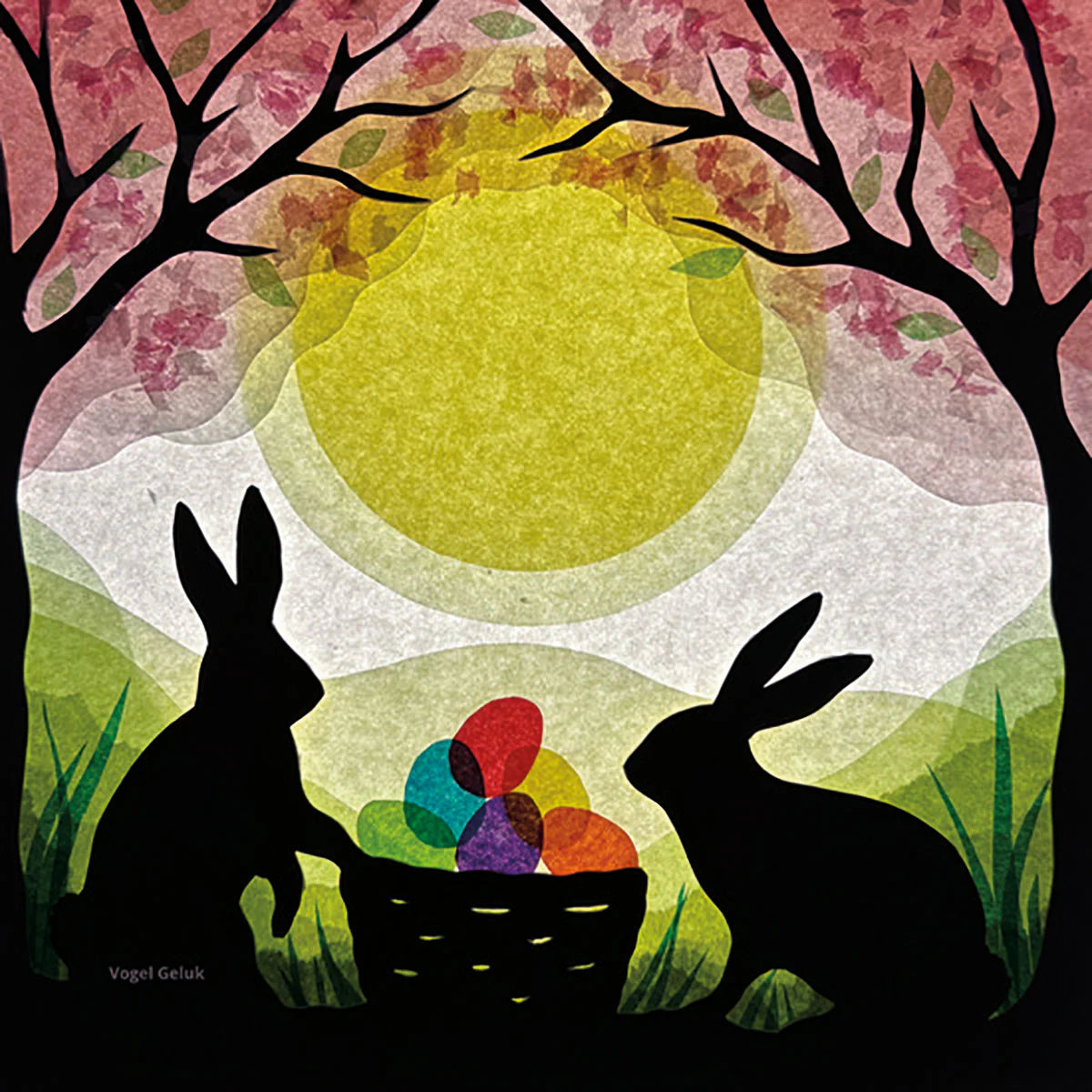 Vogel Geluk silhouette - Bunny Treasures