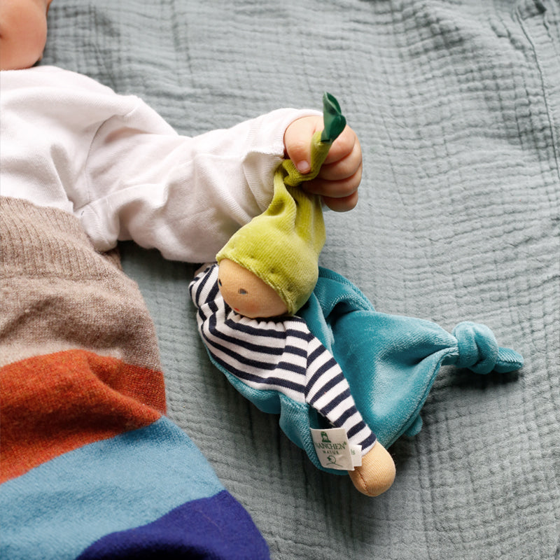Forest Elf Blanket Doll Turquoise-Green