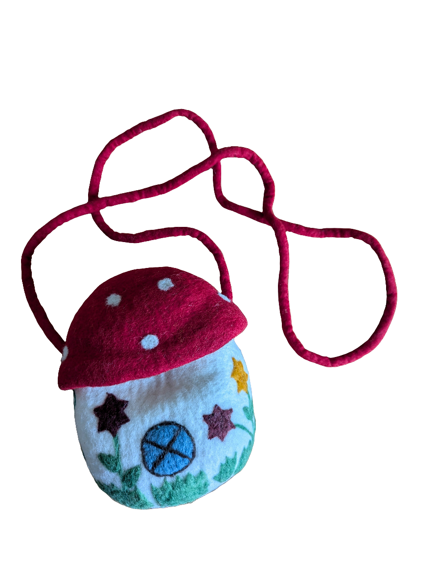 Felt Mushroom Toadstool Bag