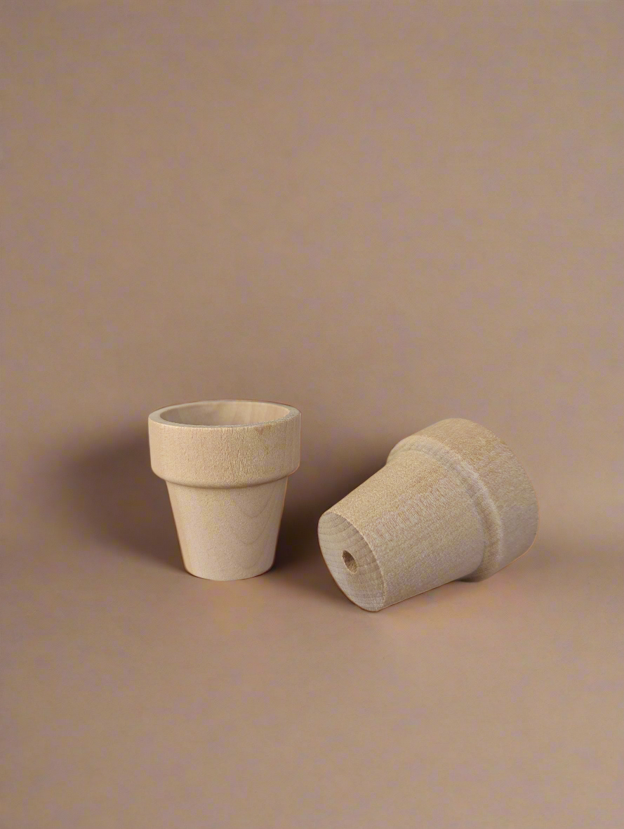 Wood Flower Pot