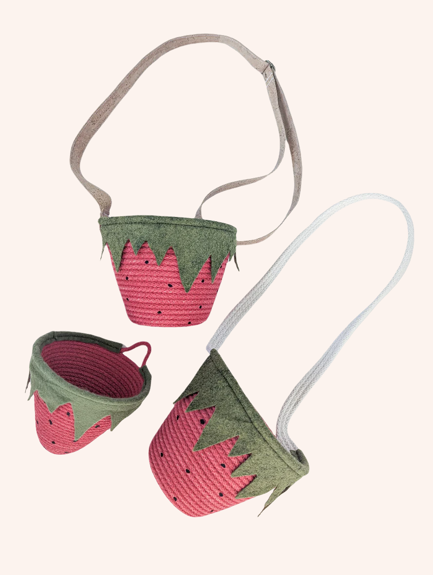 STRAWBERRY COLLECTION Evergreen Mini - Foraging Basket | Hanging Basket
