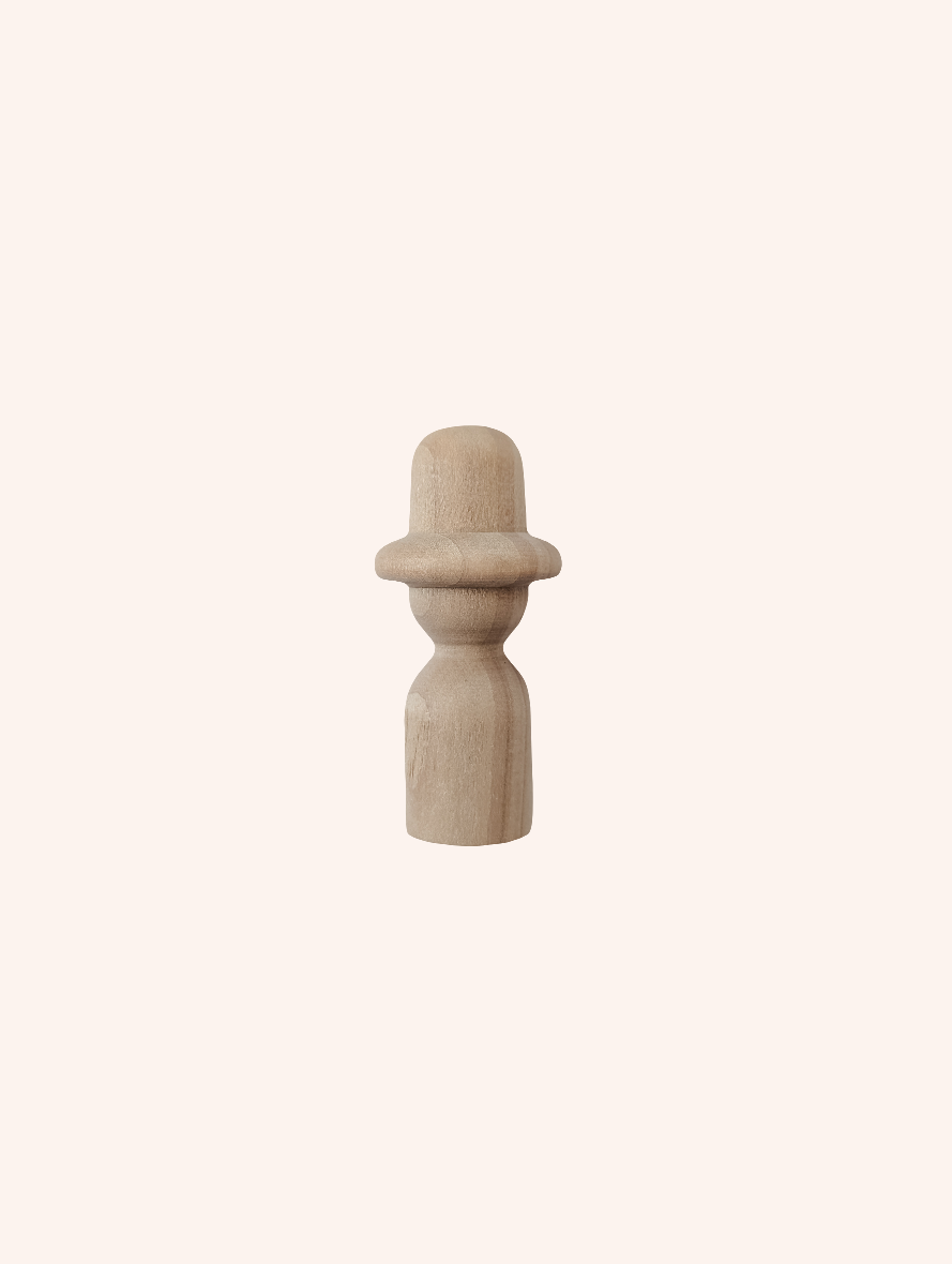 Peg Doll with Cowboy Hat