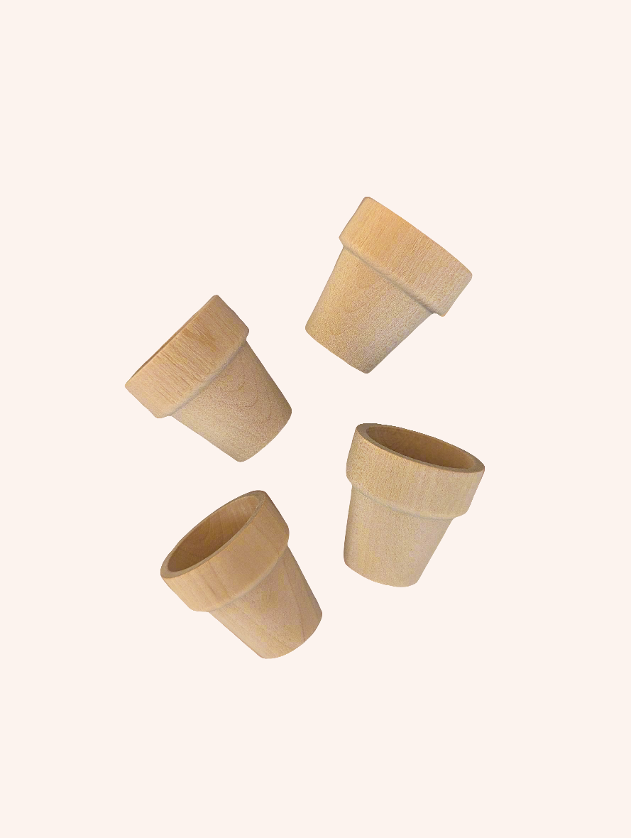 Wood Flower Pot
