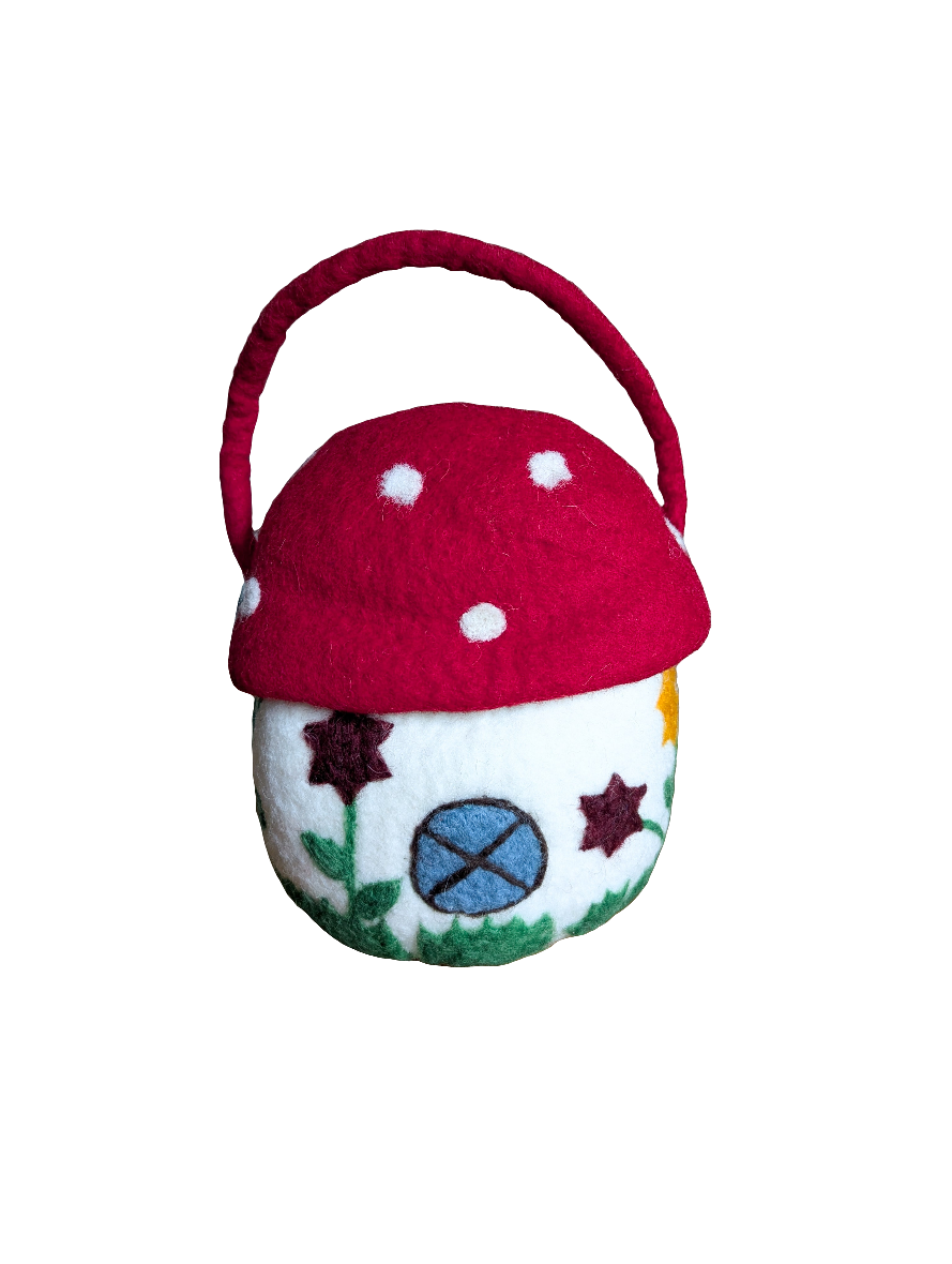 Felt Mushroom Toadstool Bag