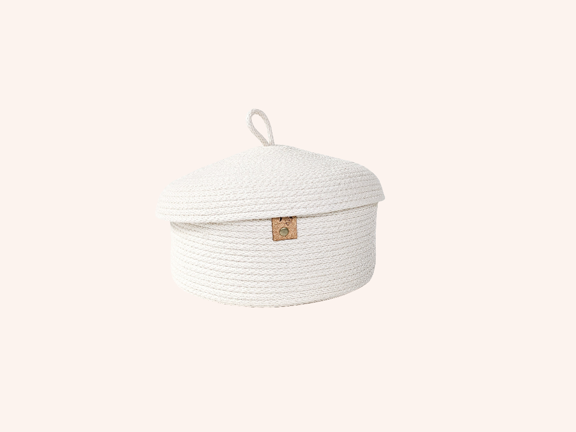 Oak - Lidded Basket