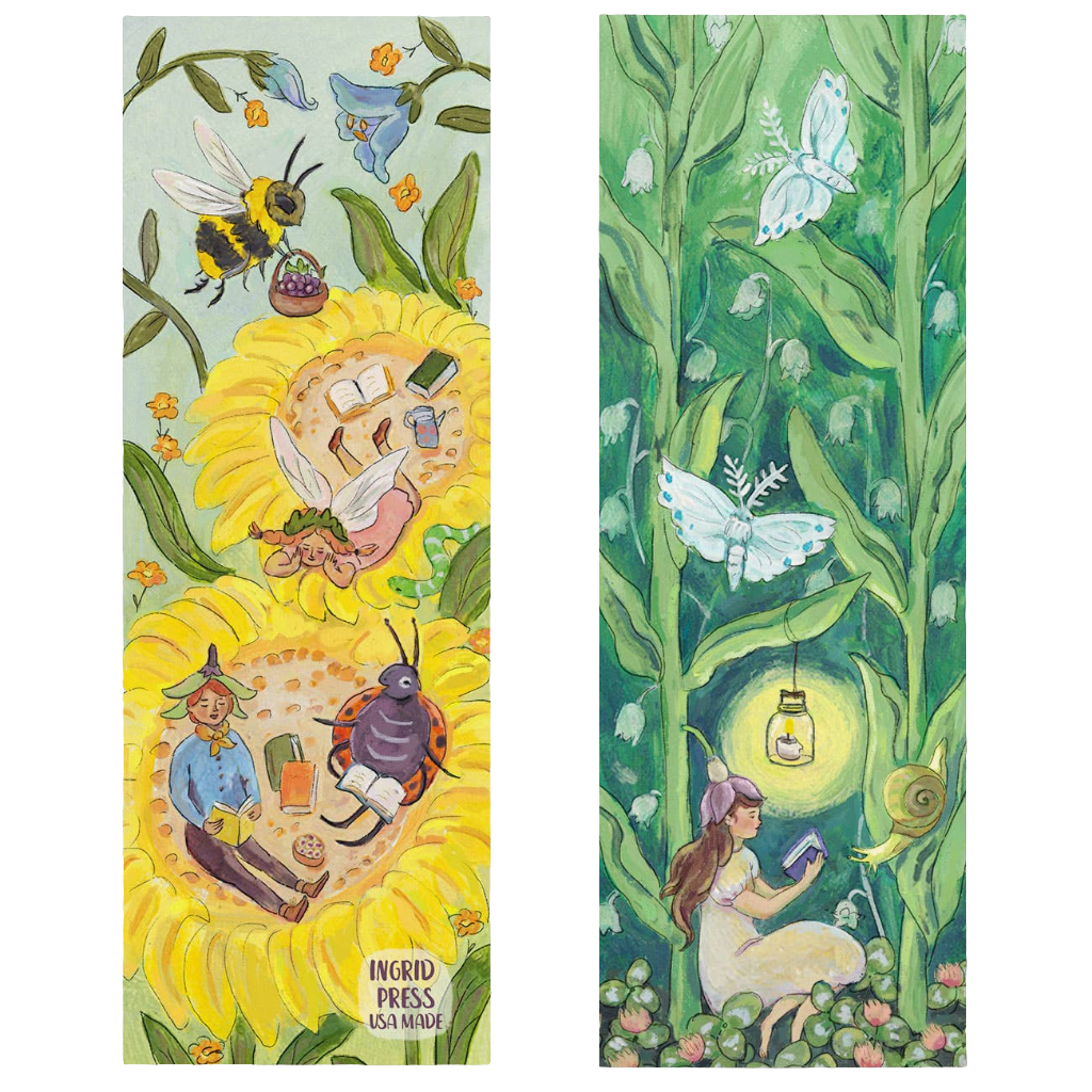 Reading Garden Double-sided Bookmark