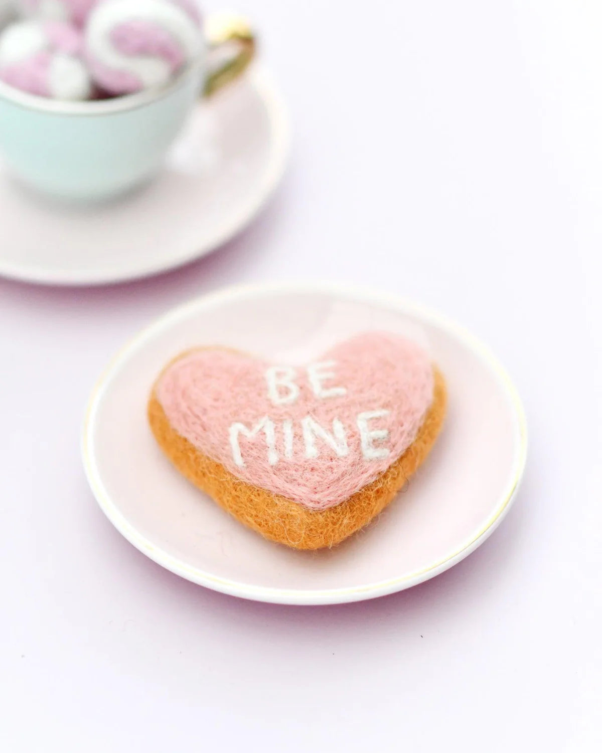 Felt "Be Mine" Heart Icing Cookie