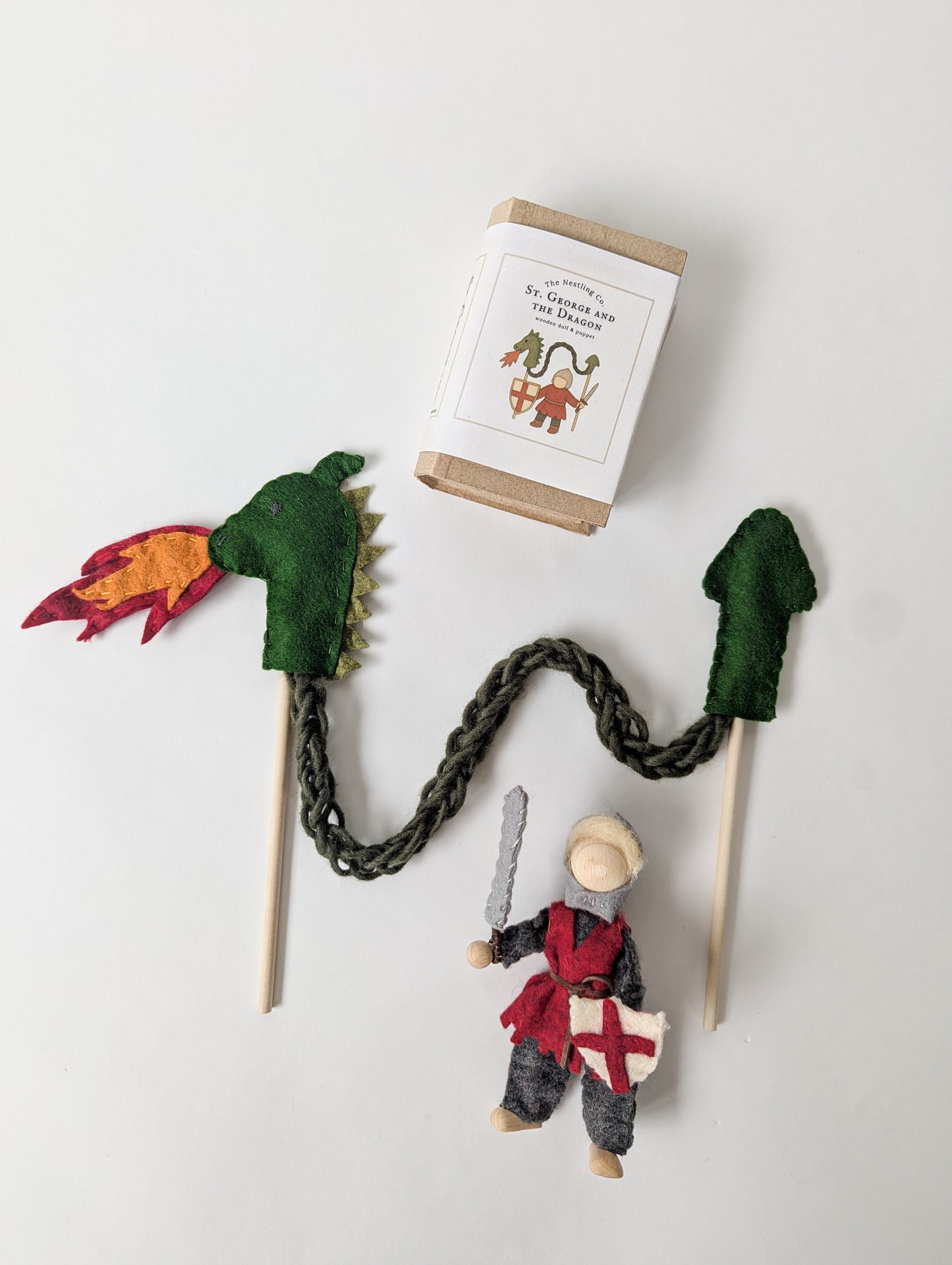 St. George and the Dragon Doll + Puppet Set