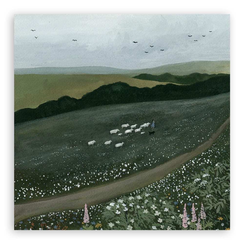 With The Sheep Print