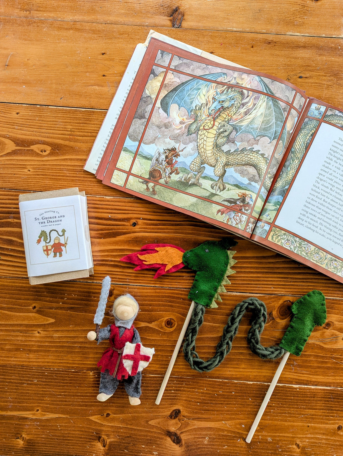 June Musings: Make Your Own St. George and the Dragon Doll & Puppet ...