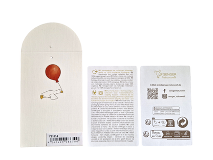 Organic Cotton Floppy Dog Small - White & Beige