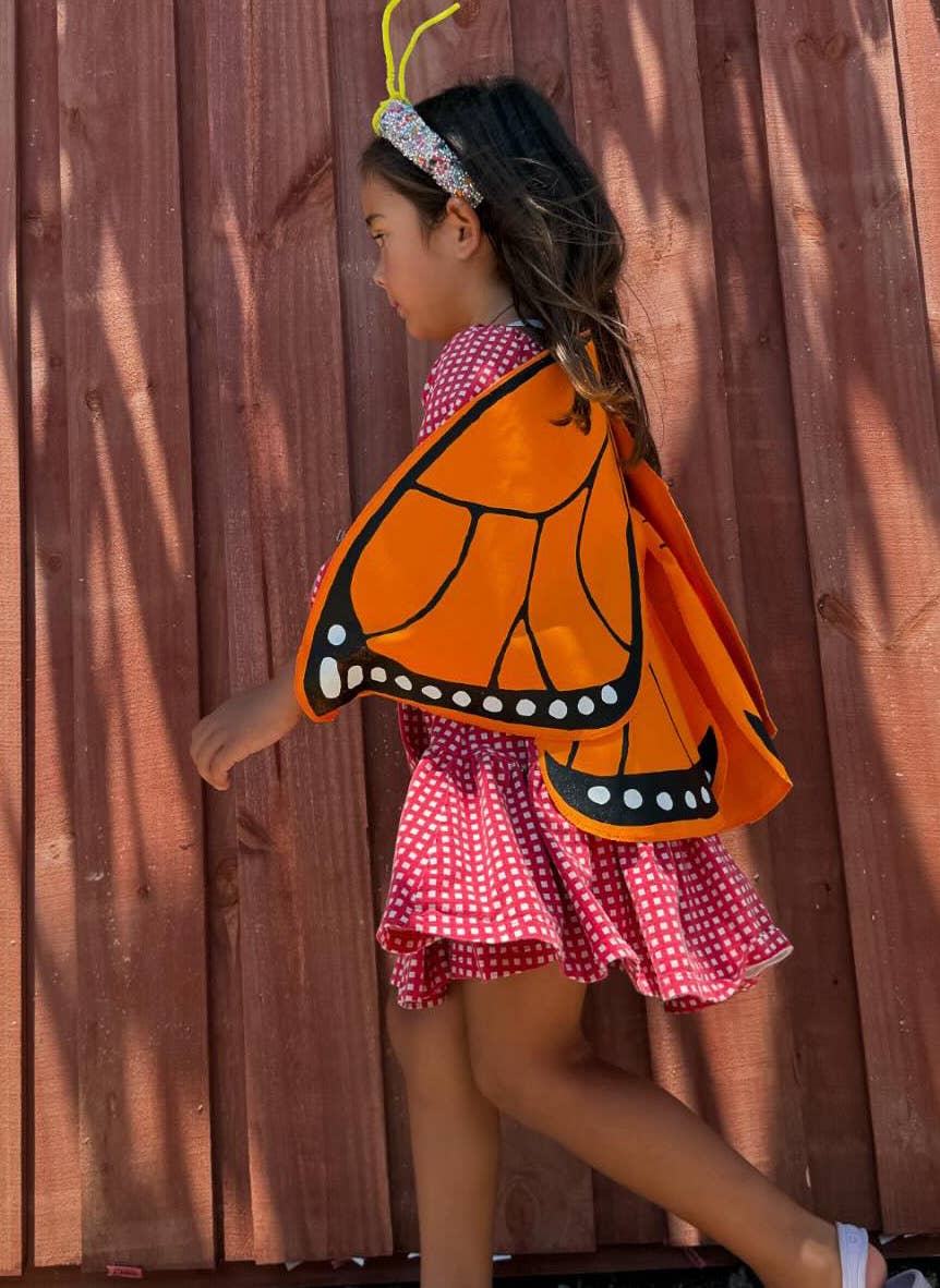 Orange Monarch Butterfly Costume Wings