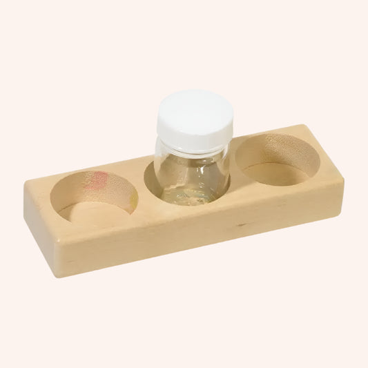 3 Hole-Wooden Paint Jar Holder