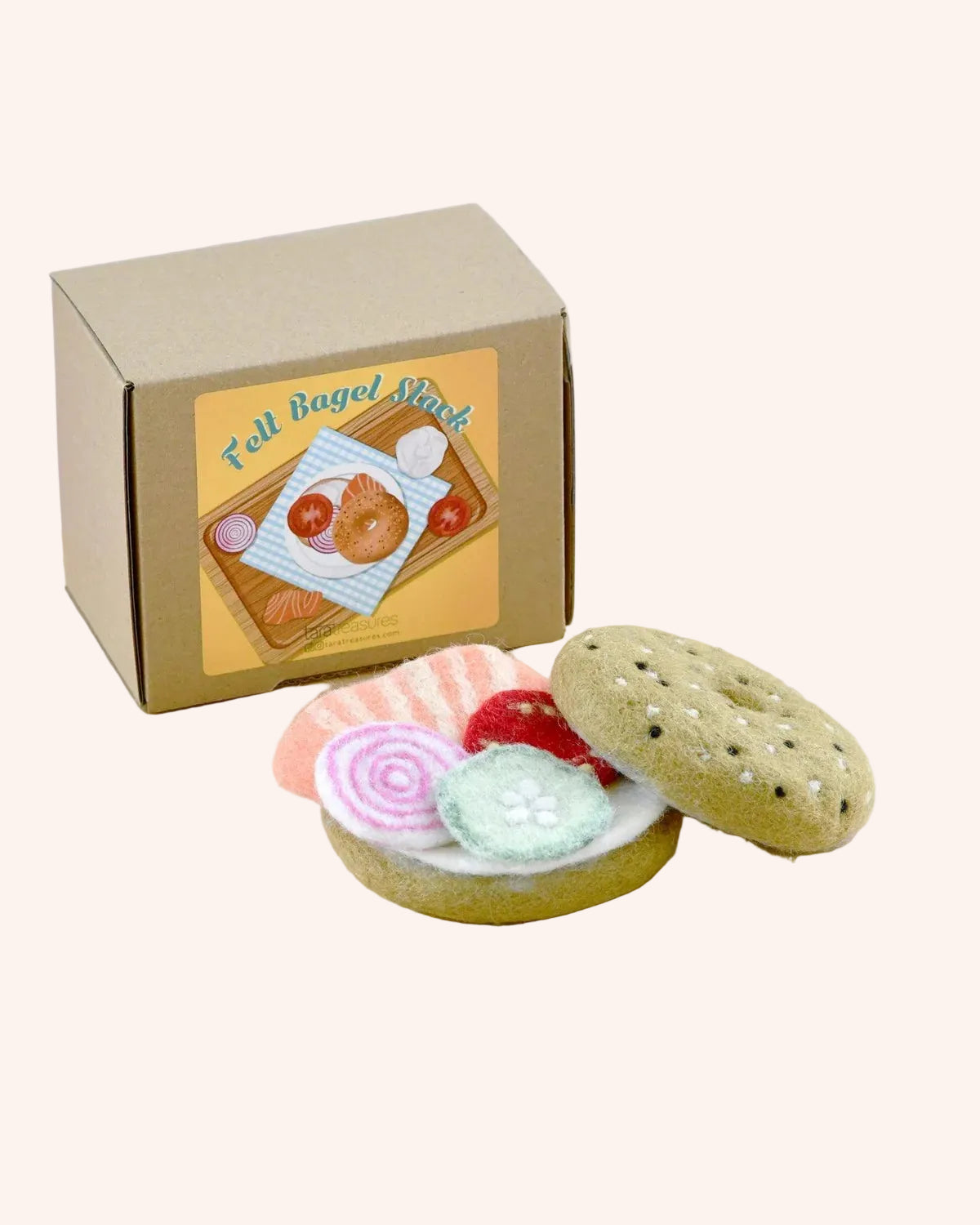 Felt Bagel Stack Play Food Set