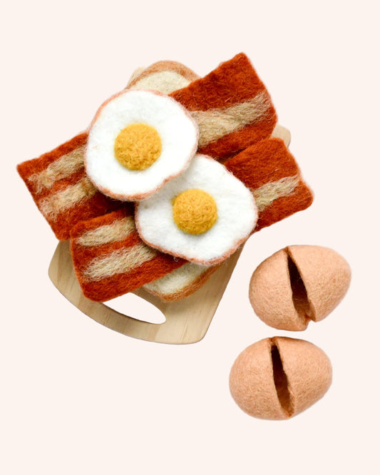 Felt Bacon and Eggs Breakfast Set