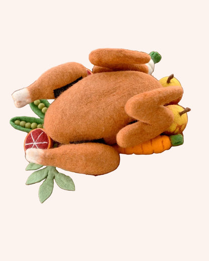 Felt Roast Turkey Play Food Set