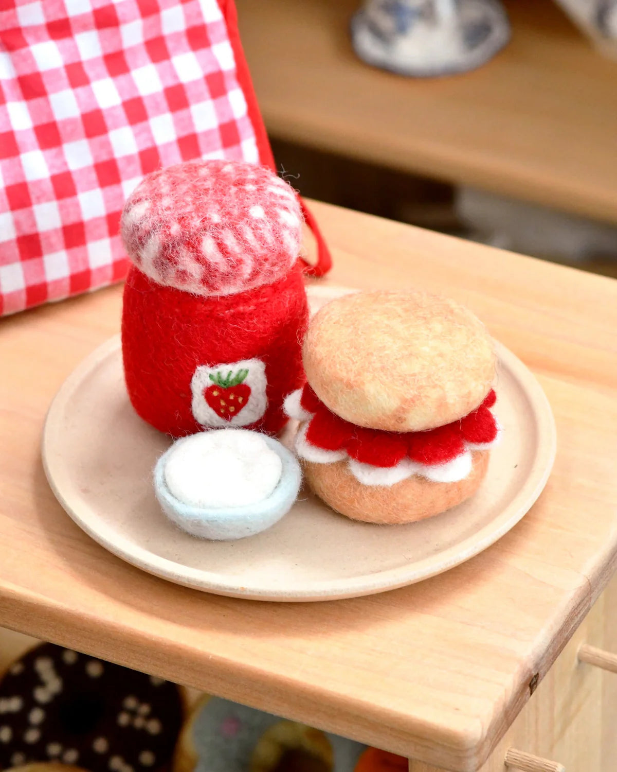 Felt Strawberry Jam and Scones