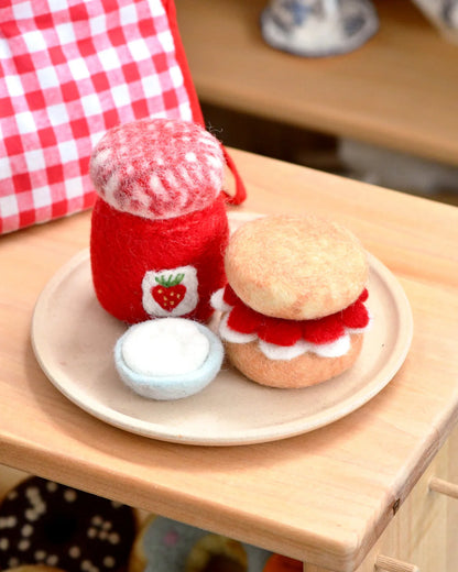 Felt Strawberry Jam and Scones
