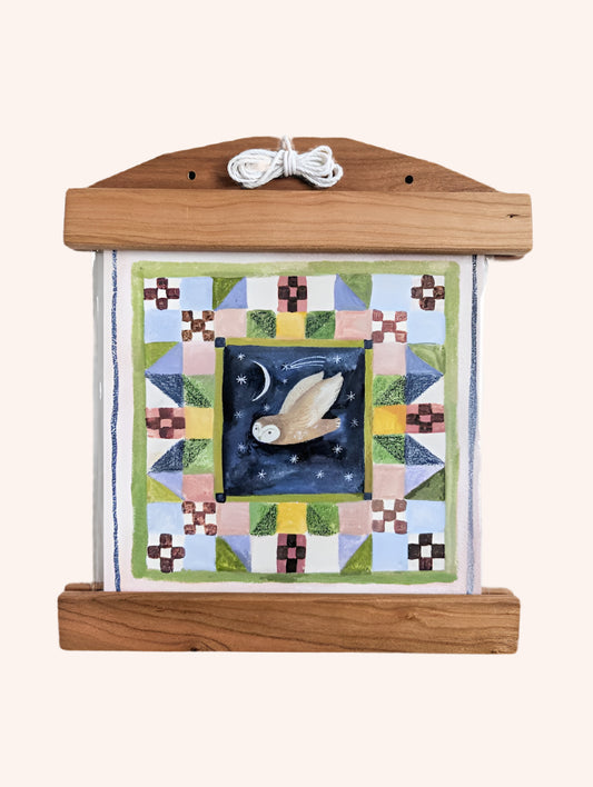 9.5" Cherry Hanging Picture Frame with Magnets