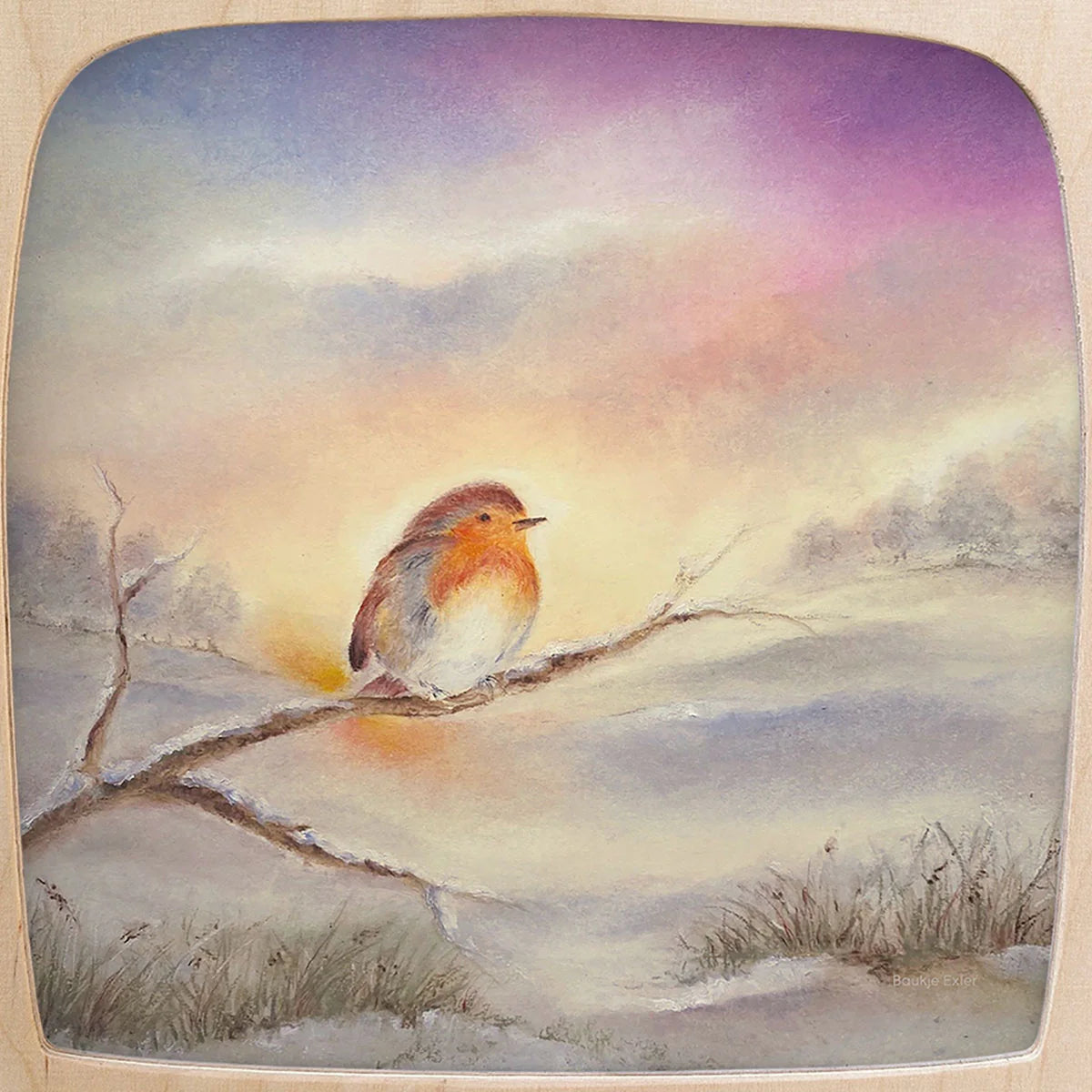 Baukje Exler silhouette - Winter Robin