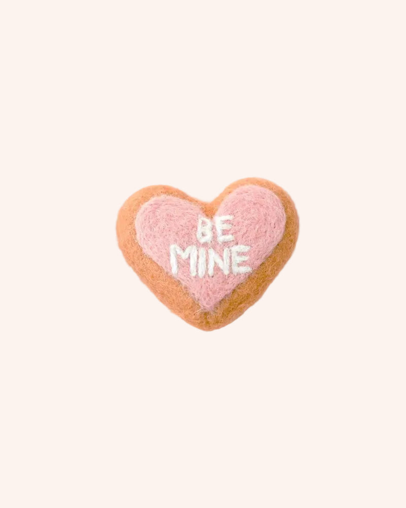 Felt "Be Mine" Heart Icing Cookie