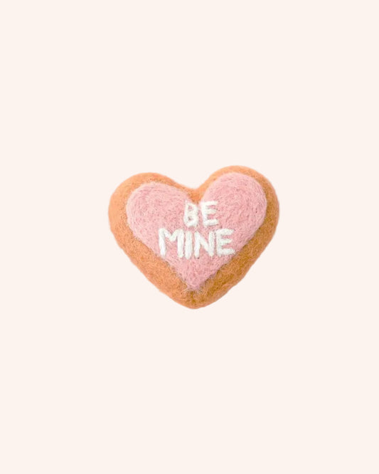 Felt "Be Mine" Heart Icing Cookie