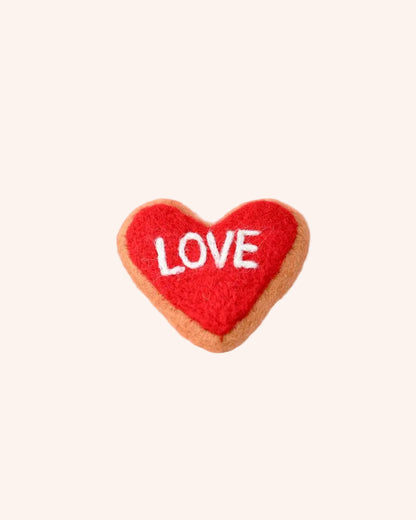 Felt "Love" Heart Icing Cookie