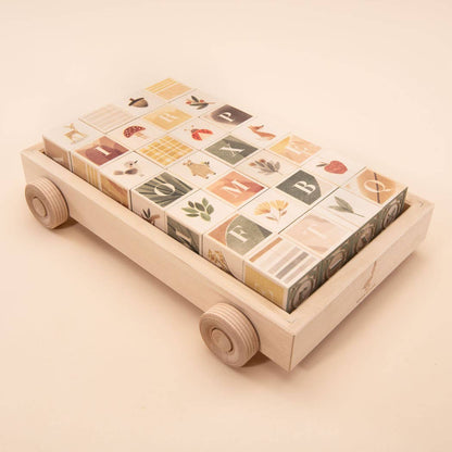 Watercolor ABC Blocks with Wagon
