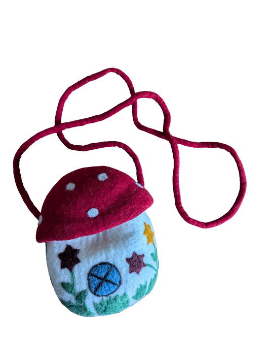 Felt Mushroom Toadstool Bag