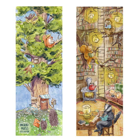 Library Tree Double-sided Bookmark