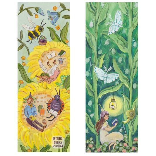 Reading Garden Double-sided Bookmark