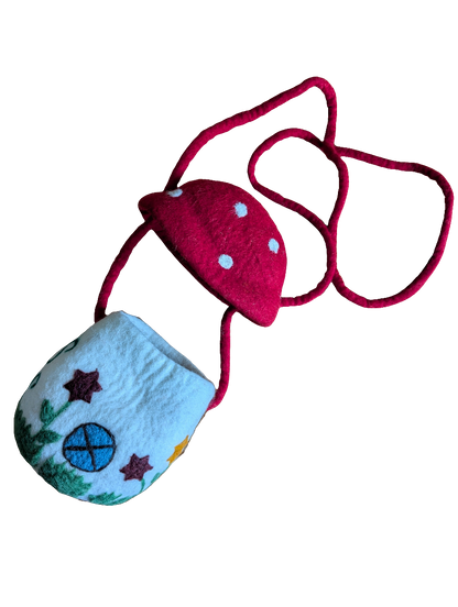 Felt Mushroom Toadstool Bag