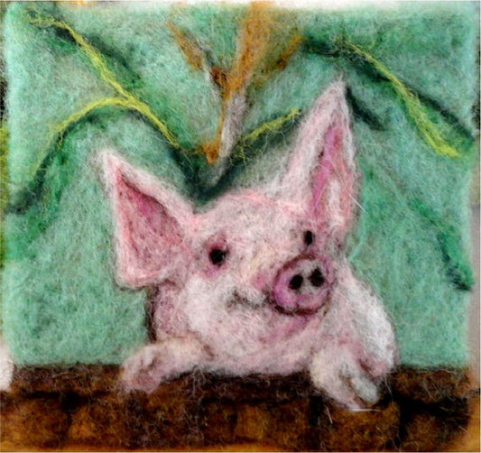 Petunia Pig - MorMor Thyme Tile Needle Felting Kit