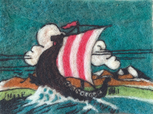 Viking Ship - MorMor Thyme Tile Needle Felting Kit