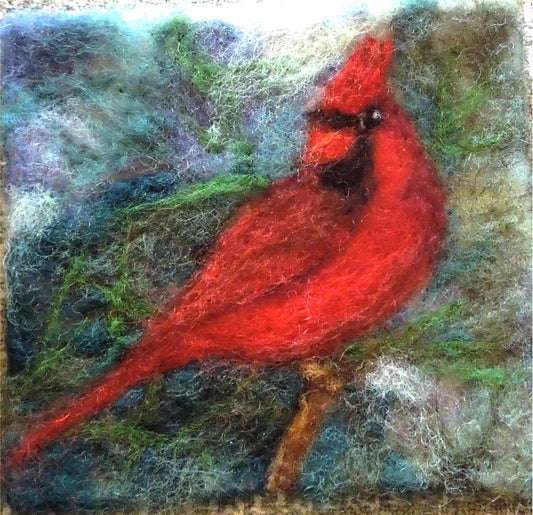 Cardinal - MorMor Thyme Tile Needle Felting Kit