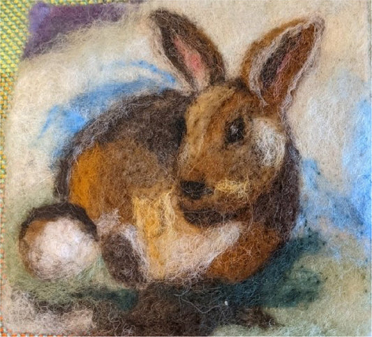Bunny Rabbit - MorMor Thyme Tile Needle Felting Kit