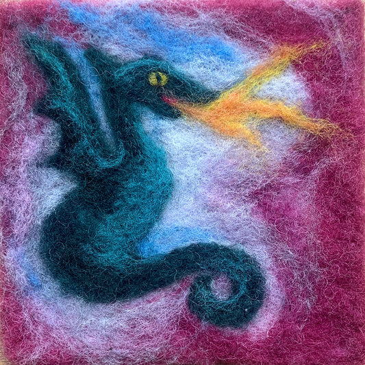 Sophie's Dragon - MorMor Thyme Tile Needle Felting Kit
