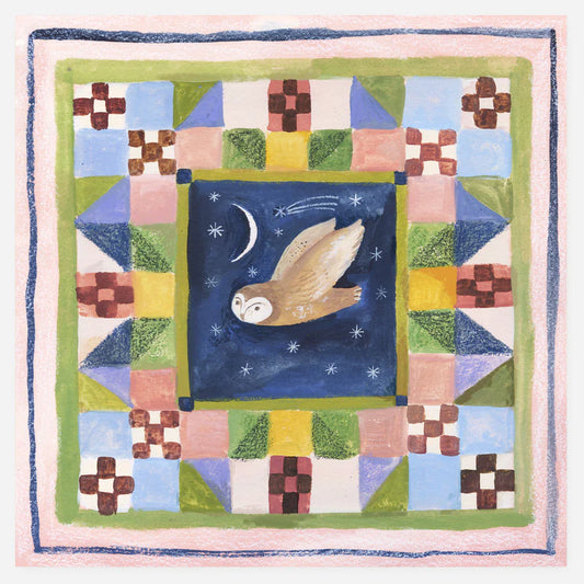 Patchwork Owl Print