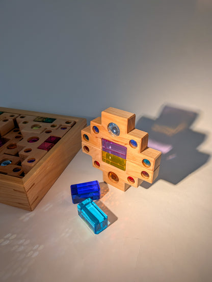 Color Staircase with Luminous Blocks