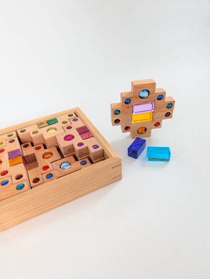 Color Staircase with Luminous Blocks