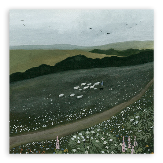 With The Sheep Print