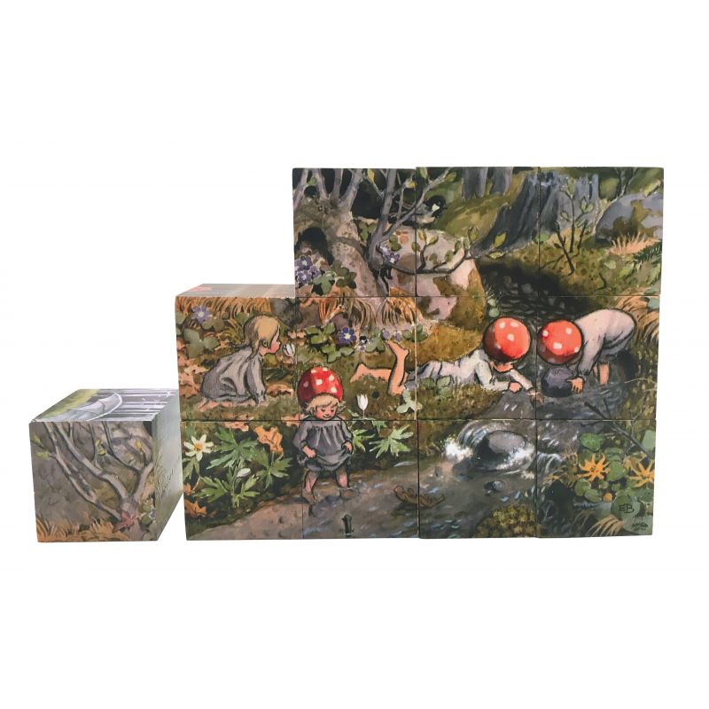 Elsa Beskow Children of the Forest Block/Cube Puzzle